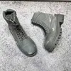 2023 Bottes de créateurs Hiver Rétro Toile Tique Semelle Ciment Outillage Extérieur Bottes Vulcanisées Exclusif Haut Designer Militaire Botas002