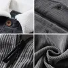 Herrenjacken Winter Fleecejacke Männer Warme Dicke Cord Pelzkragen Mantel Männliche Jacke Lässige Mode Outdoor Winddichte Outwear Männer 231116