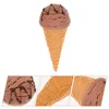 Candas de decoração de festa conjunto de sorvete modelo de brinquedo estatueta figura fingir brincar de comida de praia para crianças simulação de cone de cone