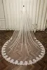 Bridal Veils NZUK 3.5 Meters Long Cathedral Veil Lace Big Tail Wedding Marry Veilw With Comb Accessories Velos De Novia