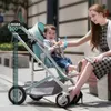 Passeggini# leggero passeggino per bambini di lusso 2 in 1 paesaggio ad alta paesaggio portatile paesaggio reversibile passeggino oro da viaggio per la carrozza q231116