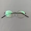 サングラスフレームLinde Ultra-Light Pure Titanium Retro Lound Frame Myopia Simple StovePipe薄い顔の変色。