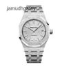 AP Swiss Luksus Watch Royal Oak Series 67653 BC Watch Silver Grey Dial 18K Platinum 33 mm Quartz Watch Zestaw 19