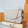 Mode Haute Qualité Multi Pochette Felicie Luxe Lettre Portefeuille Mini Sacs À Main Bandoulière Designer Sac Femme Sac À Main Sac À Bandoulière Bagzone Sac En Cuir Cosmétique Sac