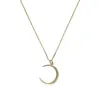 Anhänger Halsketten Mode Süße Mond Gold Silber Überzogene Schmuck Horn Temperament Crescent Schlüsselbein Kette Talisman Für Frauen