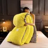 Bedding sets 45 Winter Soft Warm Red Yellow Coral Velvet Quilt Bed Cover Flannel Thickening Warm Duvet Bedding Cover 231116