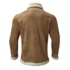 Men's Jackets Men'S Jacket Thickened Warm Faux Leather Large Lapel Contrasting Color European American Suede Fur OnePiece 231115