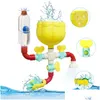 Игрушки для ванны Qwz Diy Монтессори, детская распылительная вода, вращающаяся струя, игровая ванна, игрушка для детей от 1 до 4 лет, подарок для детей 221118 Прямая доставка Ma Dhov1