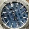 AP Swiss Luxury Watch 15400st Royal Oak Offshore Series Acier de précision Plaque bleue Affichage du calendrier Machine automatique 41 mm Montre pour homme