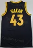 Stitch City Basketball Pascal Siakam Jersey 43 Män för sportfans Stripe Team Black Red White Color Breattable Earned Statement Pure Cotton Embroidery Top Quality