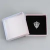 Contenitore di monili della spugna di carta dell'involucro di regalo 2PCS/lot Scatola del pacchetto di compleanno della ragazza facile rosa blu-chiaro quadrata