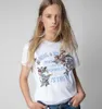 T-shirt damski 24ss Nowy trend mody Zadig Voltaire Nisza designerska klasyczny styl tee atrament nadruk proste kobiety bawełniane krótkie rękawe koszulki topy zv zv