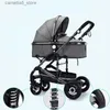 Strollers# 3 in 1 baby stroller 0 to 3 years four wheels stroller baby cars Luxury Multifunctional BABY carriage High Landscape newborn car Q231116