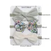 Linho de linho de bebê Cabelo arco crianças garotas nylon faixa de cabeça Floral Prinds Hair Bow Aps Acessórios de cabelo de cabeça de cabelos Crianças