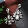 Boucles d'oreilles pendantes HYSECMAO Design luxe coloré cristal goutte femmes femme brillant strass suspendus mariage bijoux de mariée