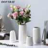 Vasos plantas hidroponias de origami cerâmica nórdica vaso de porcelana branca sala de estar moderna minimalista flor decoração artesanato