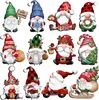 Christmas Decorations 24PCS MINI Christmas Dwarf Wooden Hanging Ornaments Christmas Tree Decoration Dwarf Santa Claus Hanging Ornaments 231116