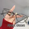 Zonnebril Trend Cat Eye Mode Bijziendheid Bril Mannen Vrouwen Anti-Blauw Licht Dioptrie Lens Brillen Luxe Optische Brillenglazen