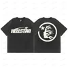 Męskie koszule T Hip Hop Hellstar Shirt Crack Portret Druku