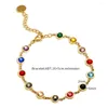 Link Bracelets JINHUI Selling Star Bracelet 13 Birthstones Colorful Crystal Bejeweled For Women Stainless Steel Jewelry