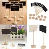 Decorative Figurines 1pc Mini Wooden Blackboard Universal Message Board Chalkboard Portable Wedding Party Decor Home Parts Dollhouse Toys