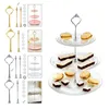 Backgeschirr-Werkzeuge, weit verbreiteter Ständer, 23 Etagen, Kuchenplatte, Cupcake-Beschläge, silberfarbene goldene Halterung, geeignet für 2 oder 3 Schichten Kuchen