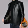 Men's Jackets WINSTAND Men Coat Casual Biker Zipper Male Leather Jacket Brand Slim Fit Motorcycle 231116