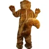 Costume da mascotte marmotta marrone di Halloween, costume da personaggio dei cartoni animati, completo per adulti, compleanno, Natale, carnevale, vestito operato per uomo donna