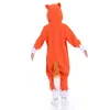 Cosplay Fox Animal Pyjamas Kids Fox Jumpsuit Onesies Halloween Carnival Animal Outfit Fancy Dress Children Baby Cartoon Anime Costume 231115