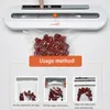 Autres outils de cuisine SaengQ alimentaire scelleur sous vide 220V110V automatique Commercial ménage alimentaire scellant sous vide Machine d'emballage comprend 10 pièces sacs 231115