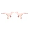 Stud Earrings Ms. WANGAIYAO Small Fresh And Lovely Stainless Steel Dinosaur Simple Pupils Ear Jewelry