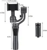 Stabilizzatori F6 3 assi Gimbal Stabilizzatore portatile Cellulare Supporto per fotocamera Action Anti Shake Registrazione video Smartphone Gimbal per iPhone Q231116