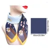 Scarves Fashion 65x65cm Women Multifunction Print Silk Scarf Neckerchief Elegant Trendy Casual Satin Small Square Wraps Thin