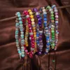 Braccialetti con ciondoli Multicolor Natural Premium Beads Handmade Weave Amicizia Amanti Coppie Yoga Bracciale Gioielli Regali