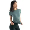 Actieve shirts Lente en zomer Naadloos Everstop-printen T-shirt met korte mouwen Yoga Fitness Sport Sneldrogende kleding Spot