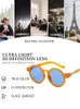Solglasögon runt kvinnor steampunk nyanser uv400 modemärke designer män orange blå solglasögon klar gradient ram