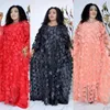 Ethnische Kleidung African Dashiki Africa Style Damenmode mit Innenkleid Stickerei Abaya lose lange Volltonfarbe Einheitsgröße