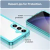 Klar akryl hårt telefonfodral för Samsung Galaxy S24 Ultra S24ultra S24Plus Candy Color TPU stötfångare robust stötsäker bakslagskal