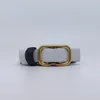 V-letter hardware buckle luxury brand belt fashion clothing decoration leather double-sided use 2cm narrow belt dress jeans gift bag