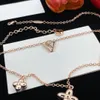 new designer necklace bracelet for women luxury OL style v charm necklaces bracelets set gold plated chain wedding party Christmas jewelry