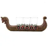 Wine Glasses Retro Viking S Set Resin Glass Shooter Holder 3 Dragon Longship Sglass