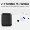 Microfoni SHIDU 18W Altoparlante Bluetooth wireless portatile Amplificatore vocale impermeabile con microfono UHF per supporto insegnante TF M800 231116