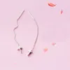 Dangle Earrings MloveAcc Fashion 925 Sterling Silver Cross Charm Linked Drop Stick Girls Friends Gift