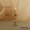 Pendant Necklaces Vintage Cross For Women Girls Glamorous Design With Cubic Zirconia Light Luxury Party Vacation Jewelry