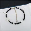 Pendant Necklaces Popular Necklace White Enamel Black Pearl Necklace Gentle and Fashionable