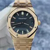 AP Swiss Luxury Watch Royal Oak Series 15500or Gold Case with Black Dial 18k Rose Gold Material Automatic Mechan's Watch Credit