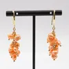 Boucles d'oreilles GuaiGuai, bijoux de culture d'eau douce, Orange, pomme de terre, perle, crochet plaqué or, fait à la main pour femmes et filles, à la mode