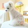 Hundkläder Pet Briefs byxor lindar kvinnliga blöjor för värmecykelblommig design Återanvändbar tvättbar fysiologisk shorts Små hundar