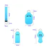 Solid Color Neoprene Sanitizer Holder Keychains Outdoor Portable Mini Bottle Cover Key Chain Lipstick Cover 12 ll