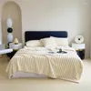 Cobertores estilo listra larga cobertor de veludo multi tamanhos sofá cama lance cor sólida inverno quente casa quarto capa